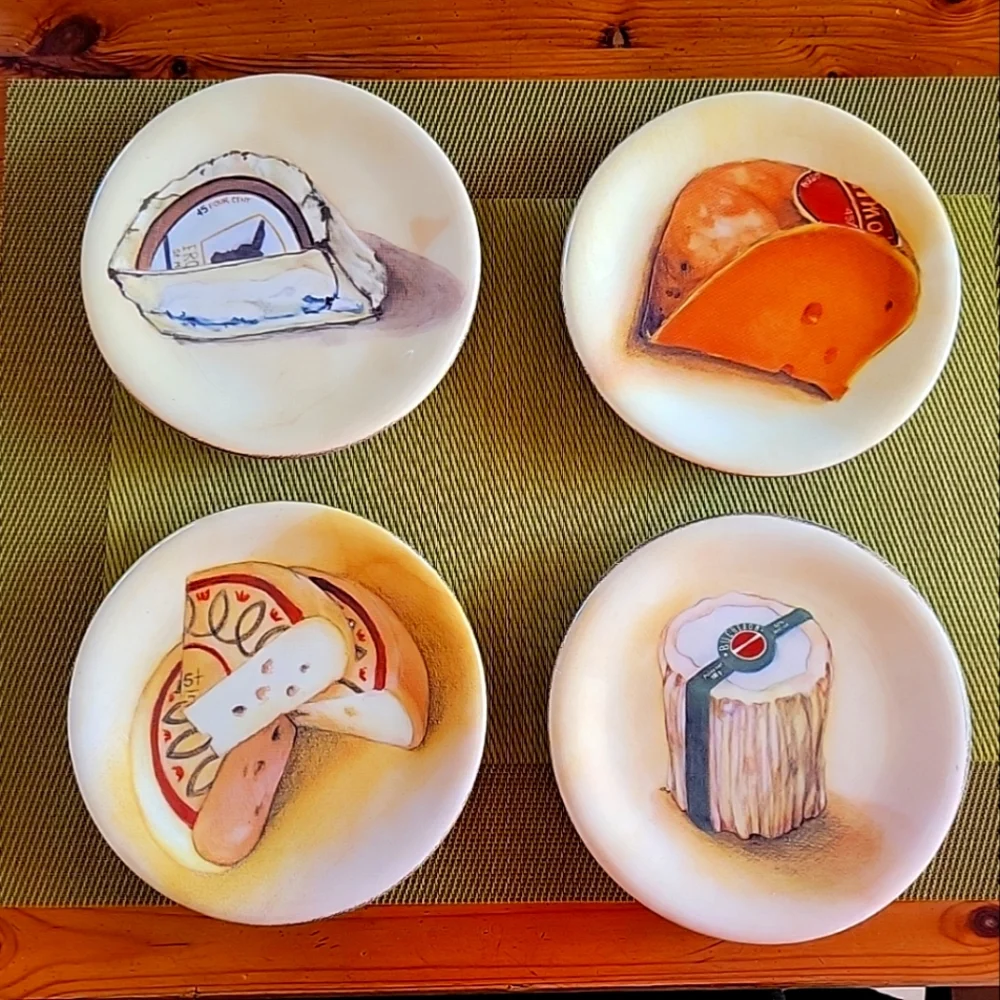 Williams sonoma cheese plates italy appetizer snack 6.5 in